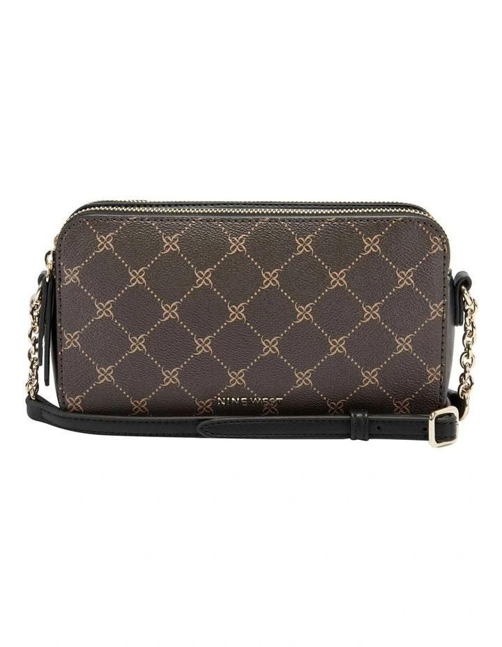 Nine West Penny Brown/Black Camera Crossbody Bag 1 Nine West Penny Brown/Black Camera Crossbody Bag