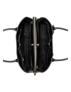 Nine West Lorraine Black Logo Multi Zip Top Satchel Bag -Nine West 860125780 4 720x928