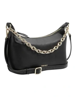 Nine West Ronnie Black Zip Top Shoulder Bag -Nine West 860126050 3 720x928