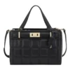 Nine West Sadie Black Zip Top Satchel Bag