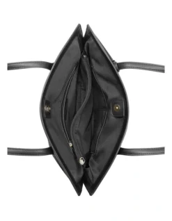 Nine West Nemi Black Zip Top Tote Bag -Nine West 899165080 4 720x928