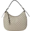 Nine West Irina Logo Zip Top Hobo Bag In Beige Multi