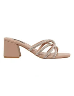 Nine West Glitz Sandal In Natural Beige