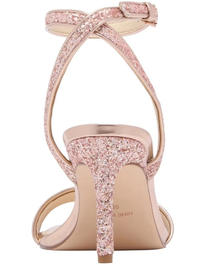 Nine West Handle Glitter Sandal In Rose 4 Nine West Handle Glitter Sandal In Rose - Image 4
