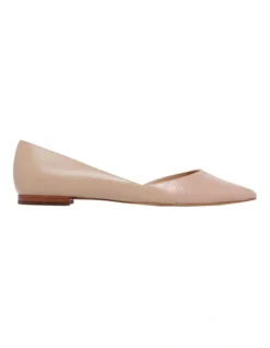 Nine West Aery Crocodile Flat Shoe In Pink