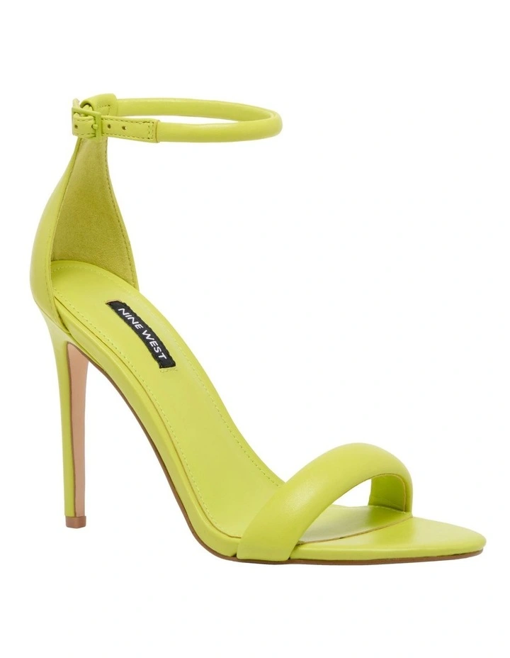 Nine West Teeya Heeled Sandal In Lime Green 2 Nine West Teeya Heeled Sandal In Lime Green - Image 2