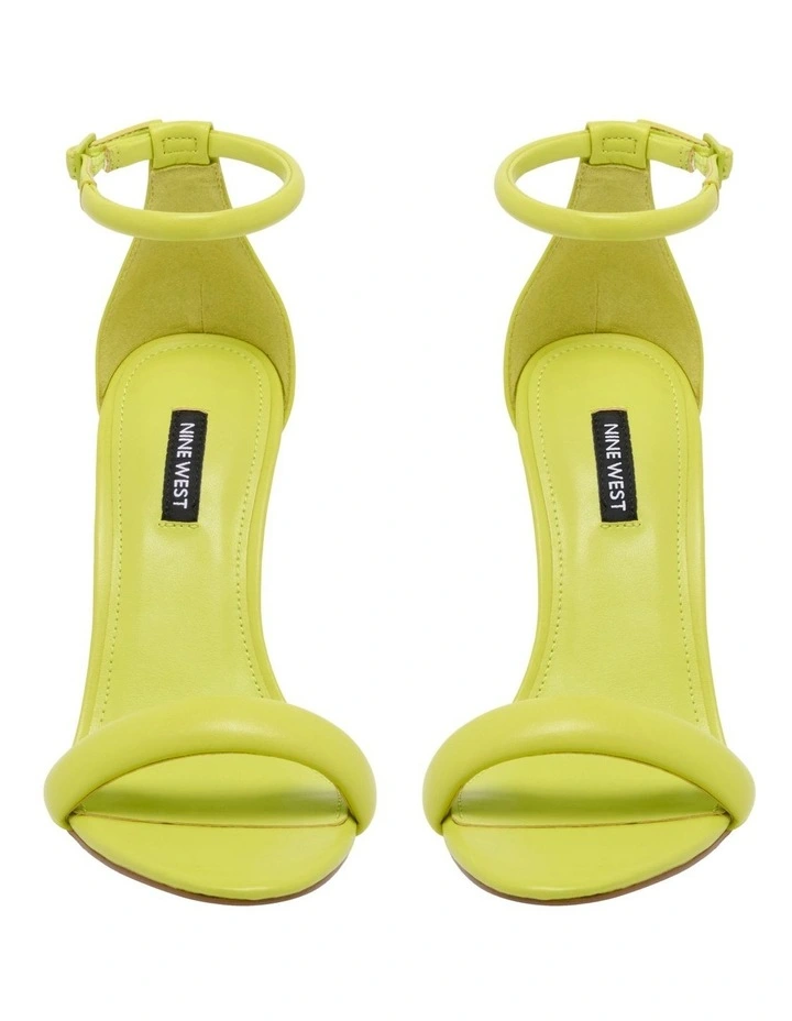 Nine West Teeya Heeled Sandal In Lime Green 3 Nine West Teeya Heeled Sandal In Lime Green - Image 3