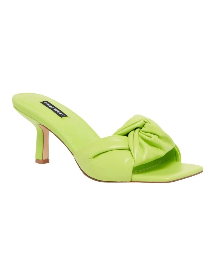 Nine West Knot Heeled Sandal In Lime Green 2 Nine West Knot Heeled Sandal In Lime Green - Image 2