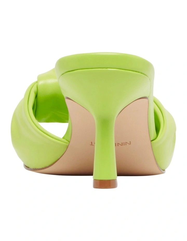 Nine West Knot Heeled Sandal In Lime Green 4 Nine West Knot Heeled Sandal In Lime Green - Image 4