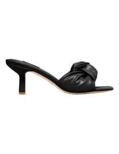 Nine West Knot Heeled Sandal In Black