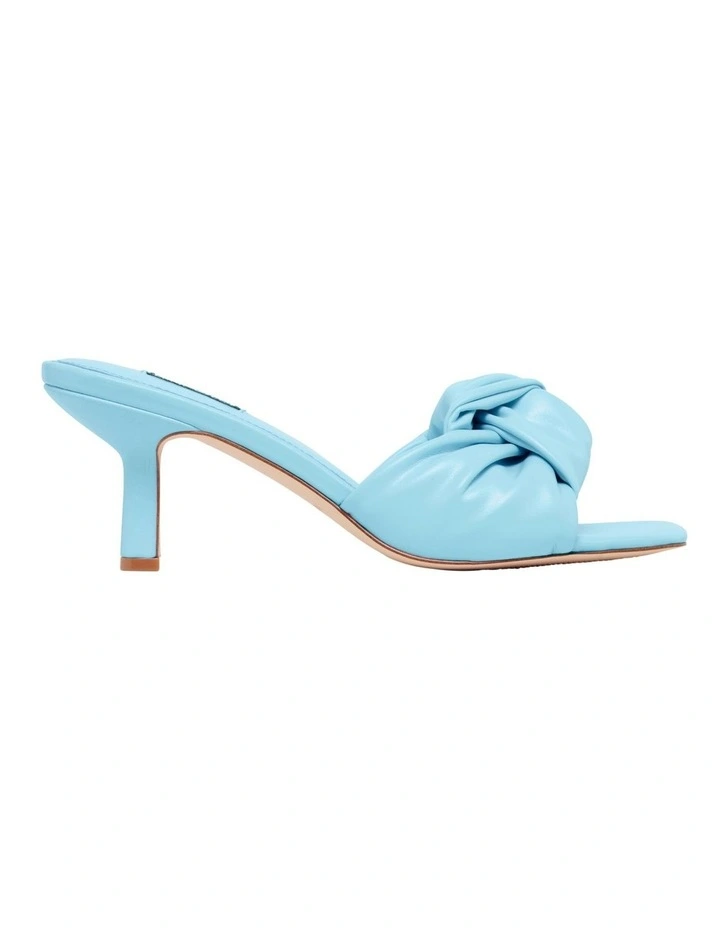 Nine West Knot Heeled Sandal In Light Blue 1 Nine West Knot Heeled Sandal In Light Blue