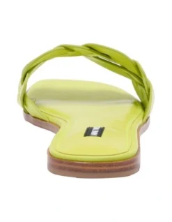 Nine West Grifa Flat Sandal In Lime Green -Nine West 951239800 4 720x928