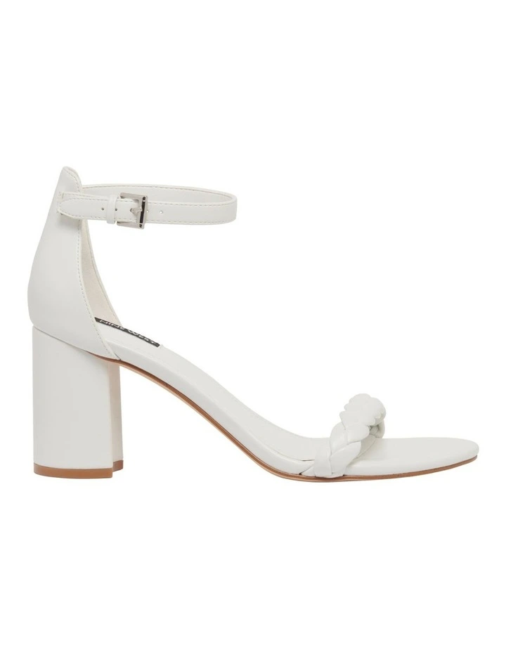 Nine West Saria Sandal In White 1 Nine West Saria Sandal In White