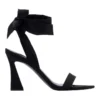 Nine West Kelsie Tie-Up Sandals In Black