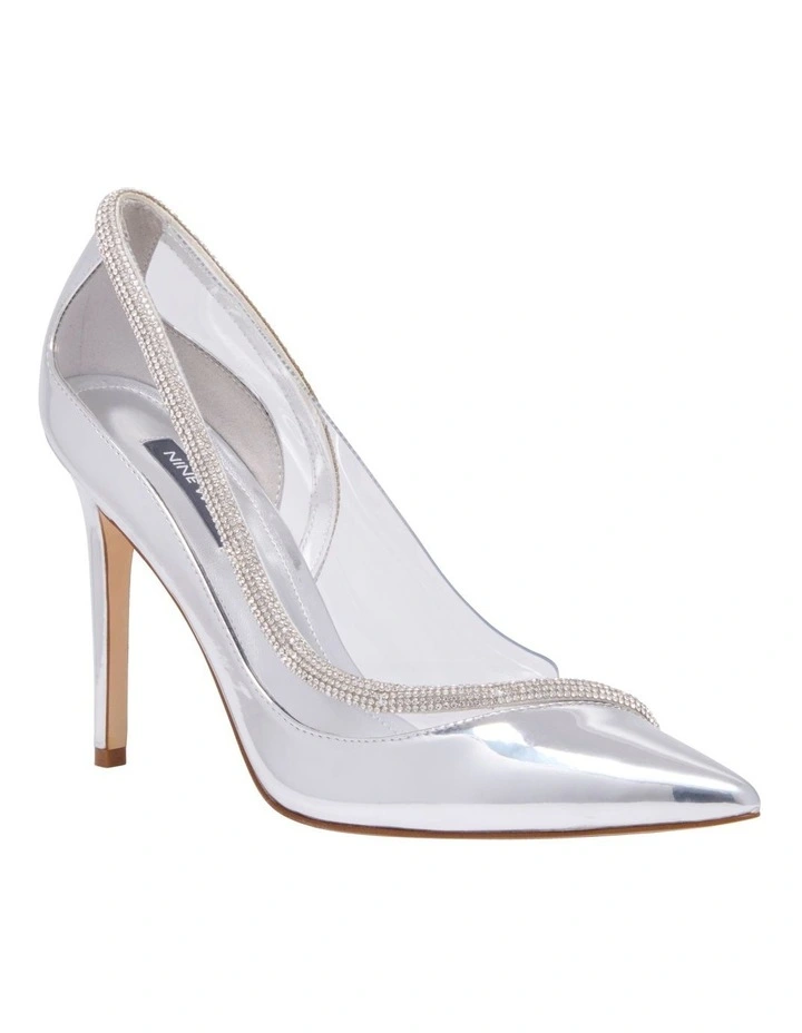 Nine West Finna Pump In Silver 2 Nine West Finna Pump In Silver - Image 2