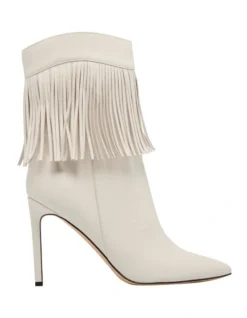 Nine West Tries Heeled Boots In Cream